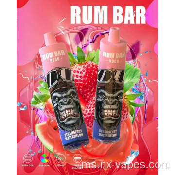 Borong Vape Rum Bar 9000 Puffs boleh guna